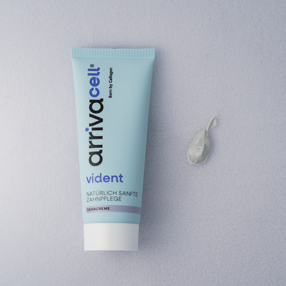 Zahncreme front mit textur
