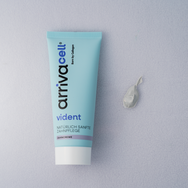 Zahncreme front mit textur