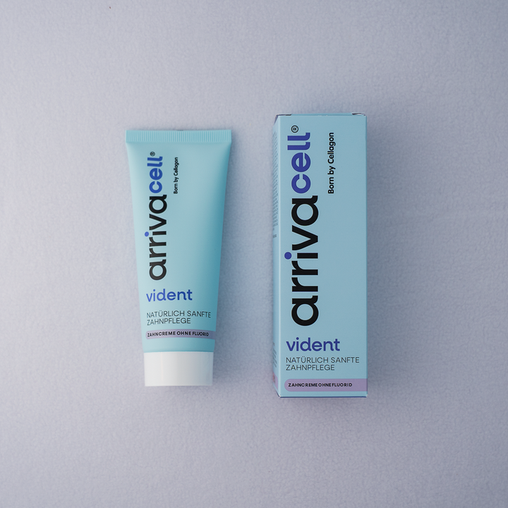 Zahncreme ohne fluorid tube und verpackung front