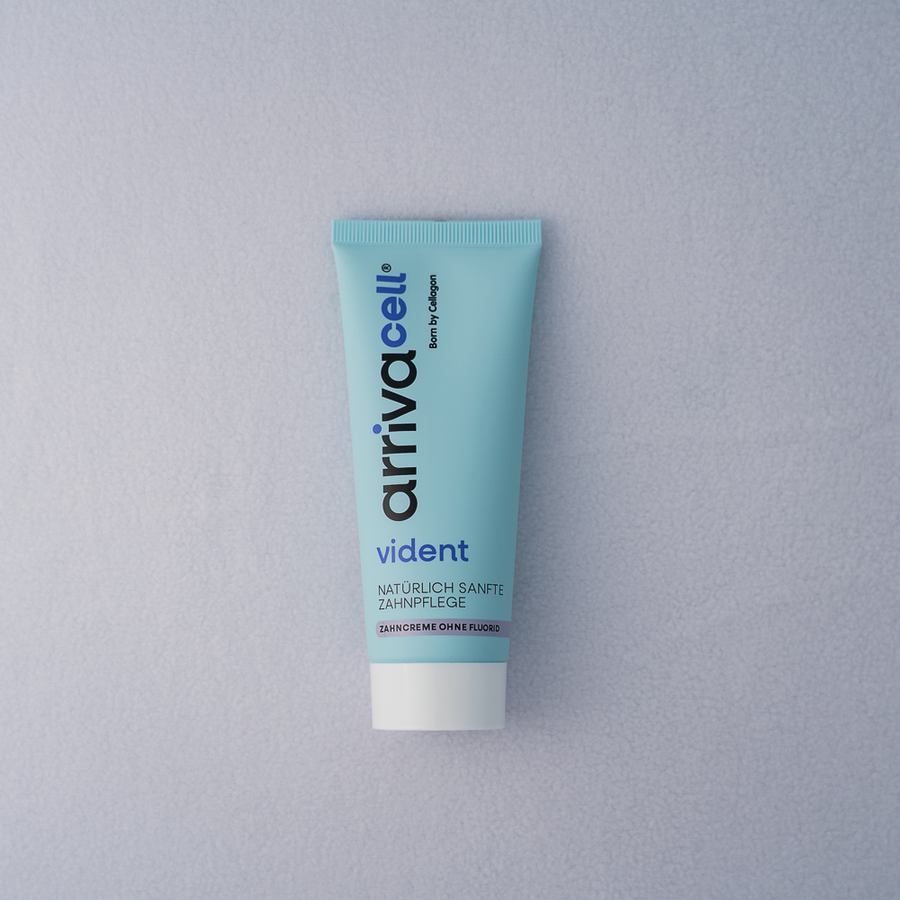 Zahncreme Tube ohne fluorid front